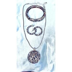 Signed Vintage Brighton Retired Anahita Set - Necklace, Earrings and Bracelet